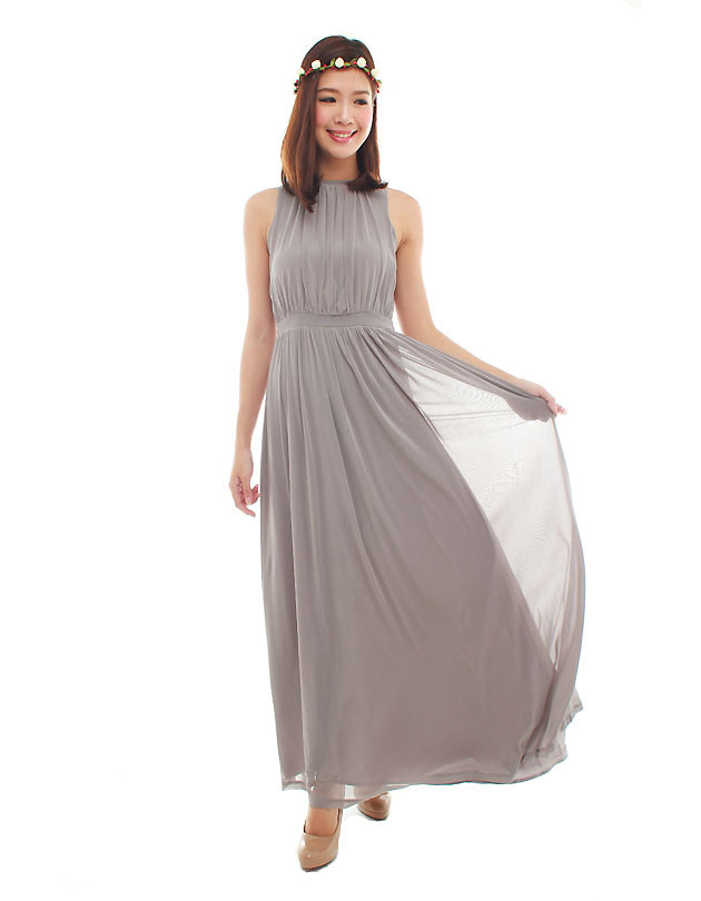 Paris Maxi Dress in Dusty Grey